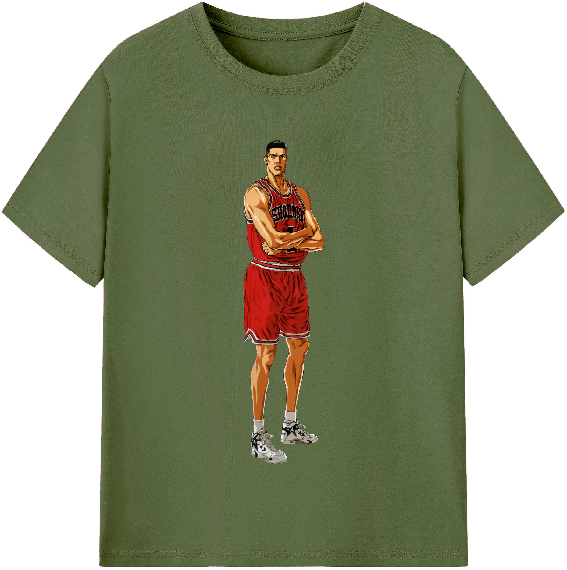 SLAM DUNK／スラムダンク 綿100％半袖Tシャツ（フロントプリント）
